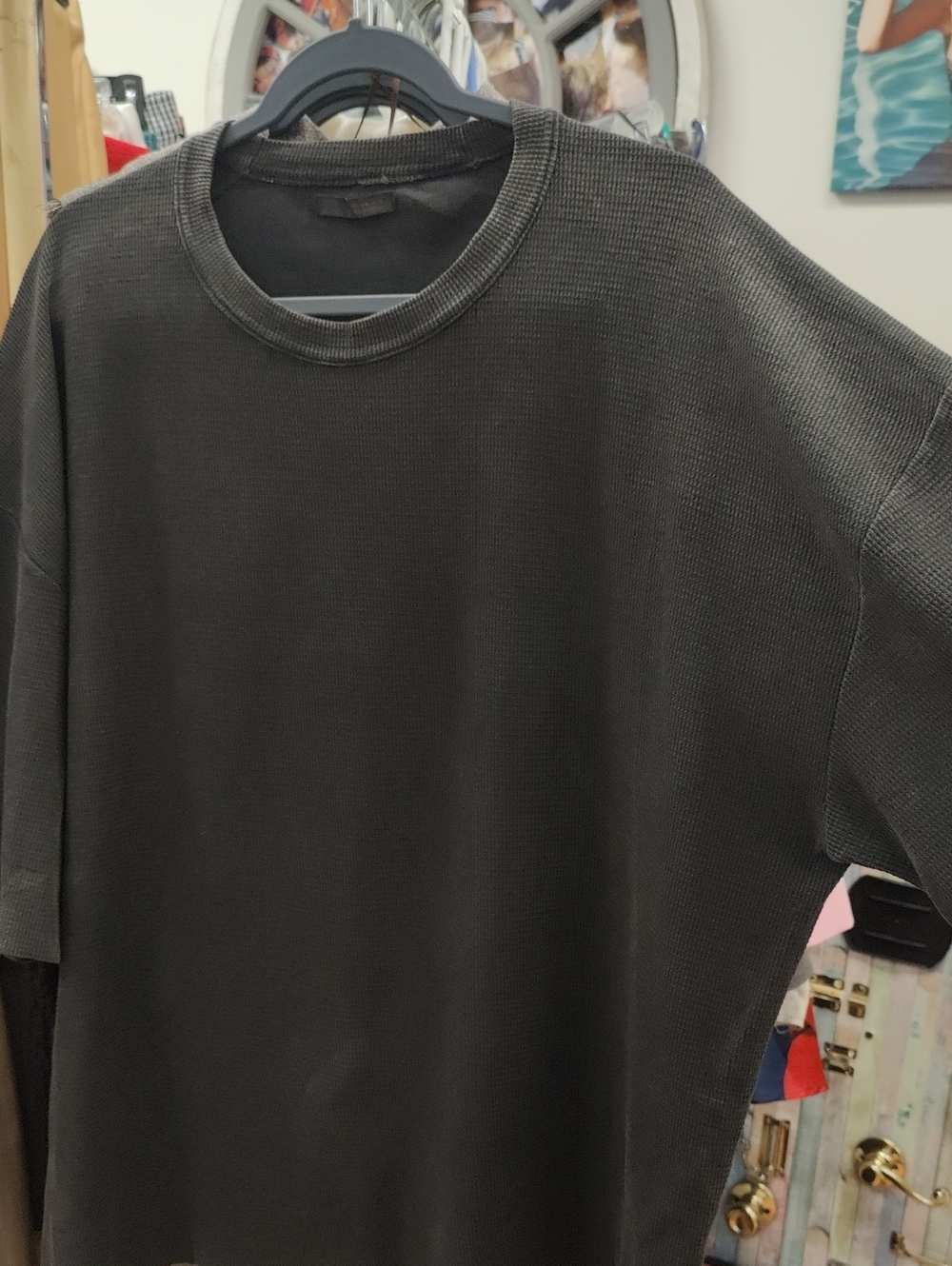 Zara Men’s Black Short-Sleeve Thermal Shirt